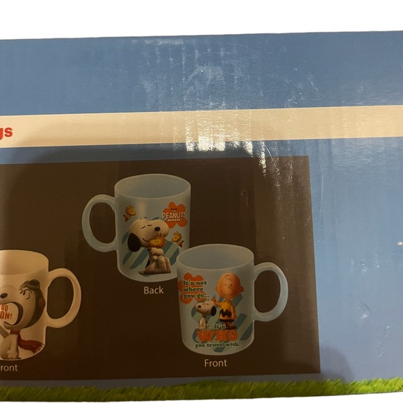 2015 set Of Two Ceramic Mugs The Peanuts Movie Snoopy Charlie Brown - Picture 9 of 11